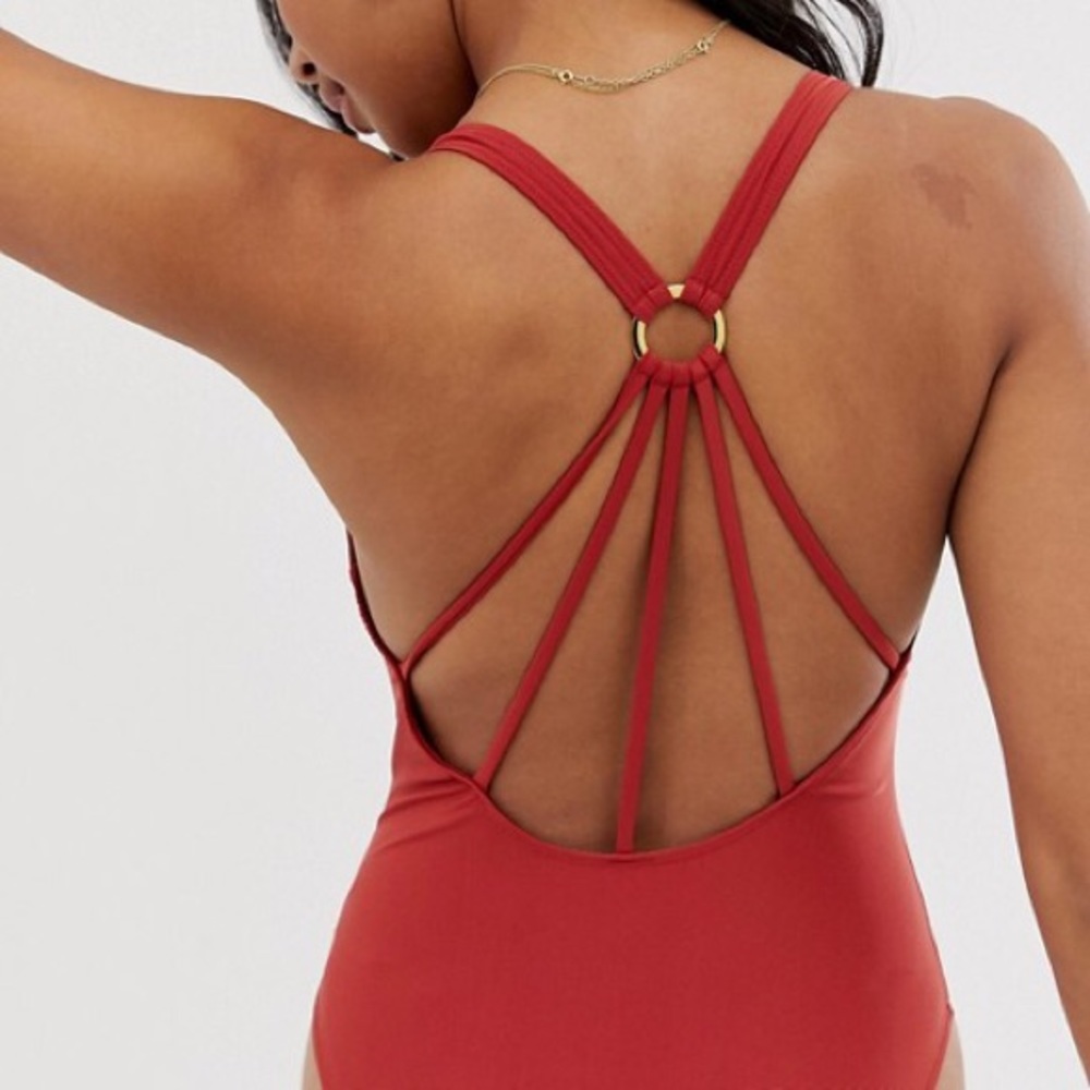 ASOS Strappy Ring Back Swimsuit